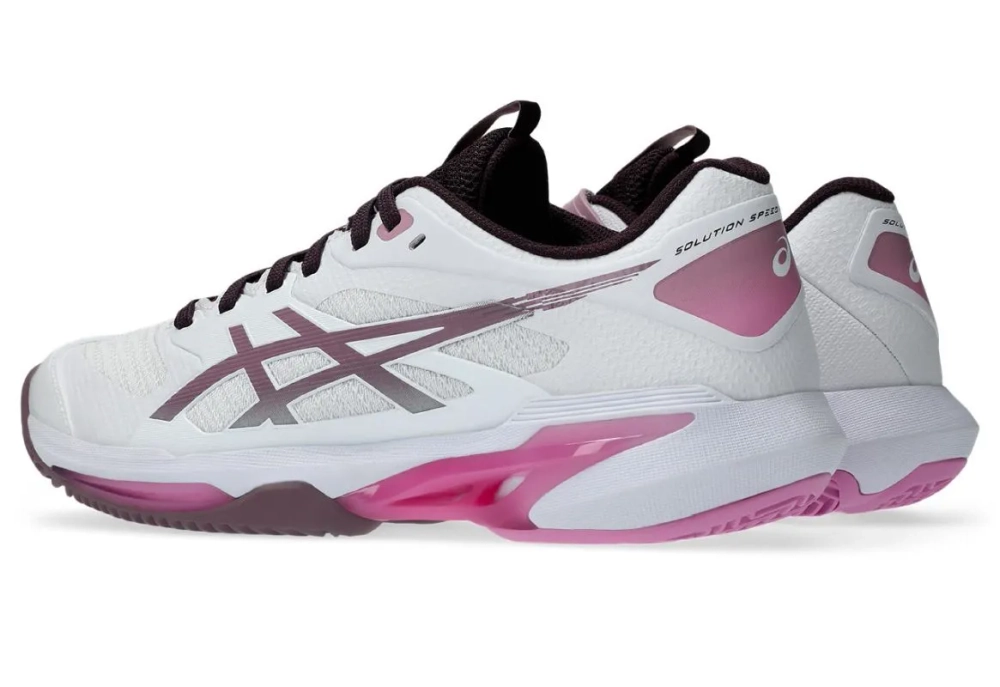 Женские теннисные кроссовки Asics Solution Speed FF 4 Clay - white/dusty mauve