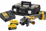 Машина шлифовальная угловая аккумуляторная DeWalt DCG405P3 (3 акк, з/у), кейс