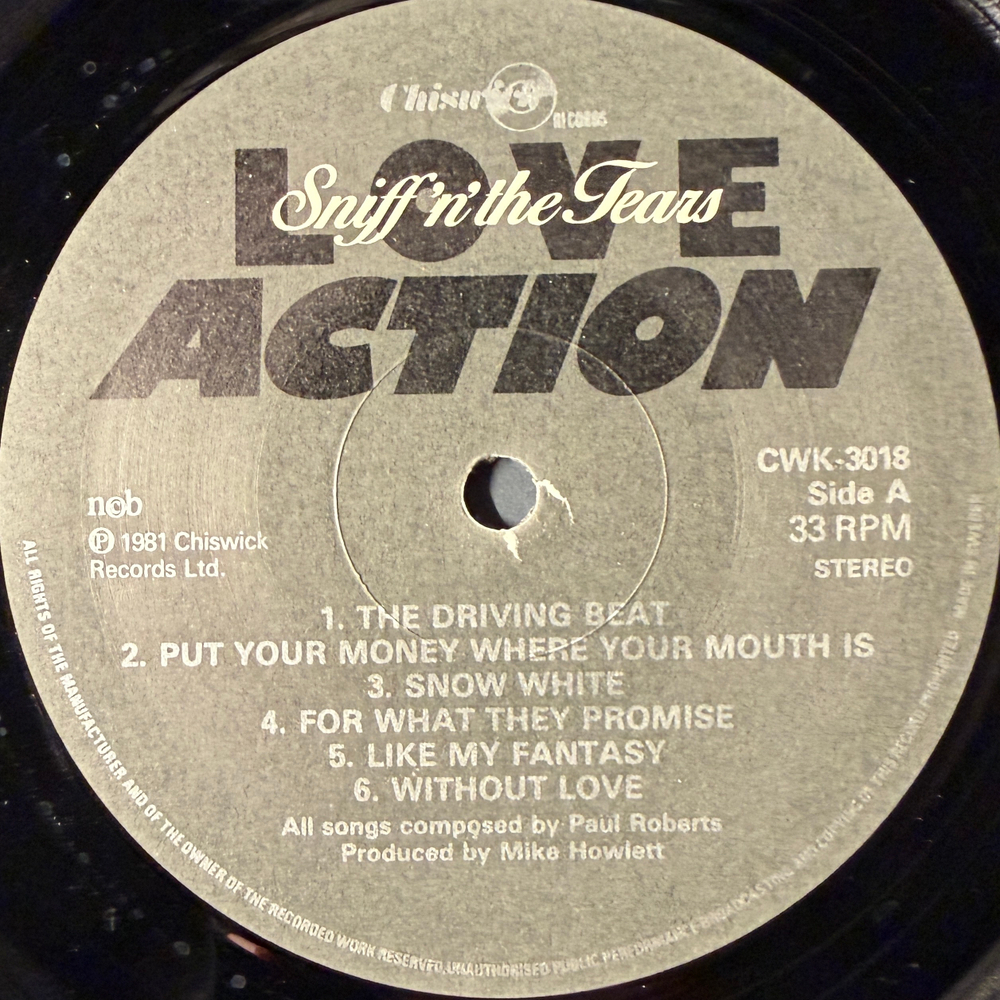 Sniff 'n' the Tears – Love / Action (Скандинавия 1981г.)Т