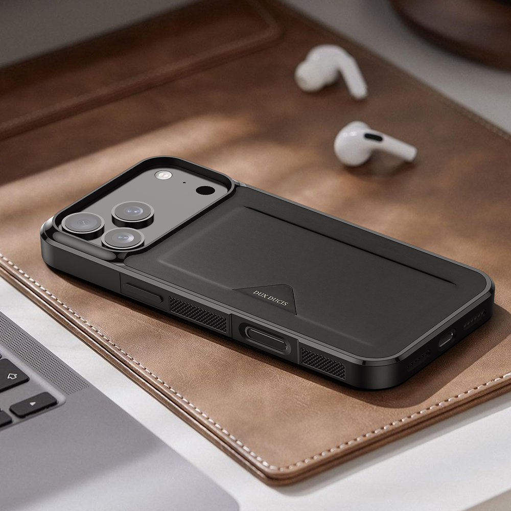 Чехол с MagSafe и отделение для карт (картхолдер) для iPhone 17 Pro, от Dux Ducis, серия Pocard Series Case