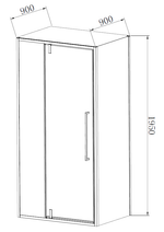 Душевой уголок Слим-Н (Slim-N) VSR-4SNP9012CL, 1200*900, хром, стекло прозрачное,