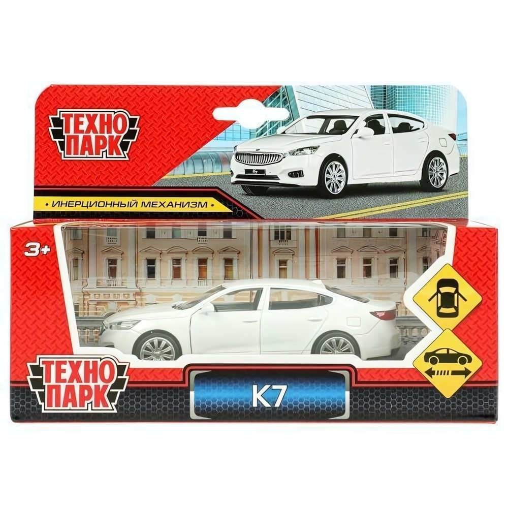 Модель ин. мет. "KIA K7" 11,5см, двери, коробка 67371W (96) (Технопарк)