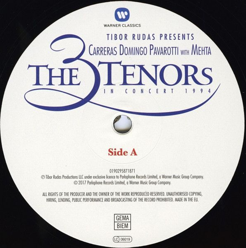 Jose Carreras, Placido Domingo, Luciano Pavarotti, Zubin Mehta — The 3 Tenors In Concert 1994 (LP)