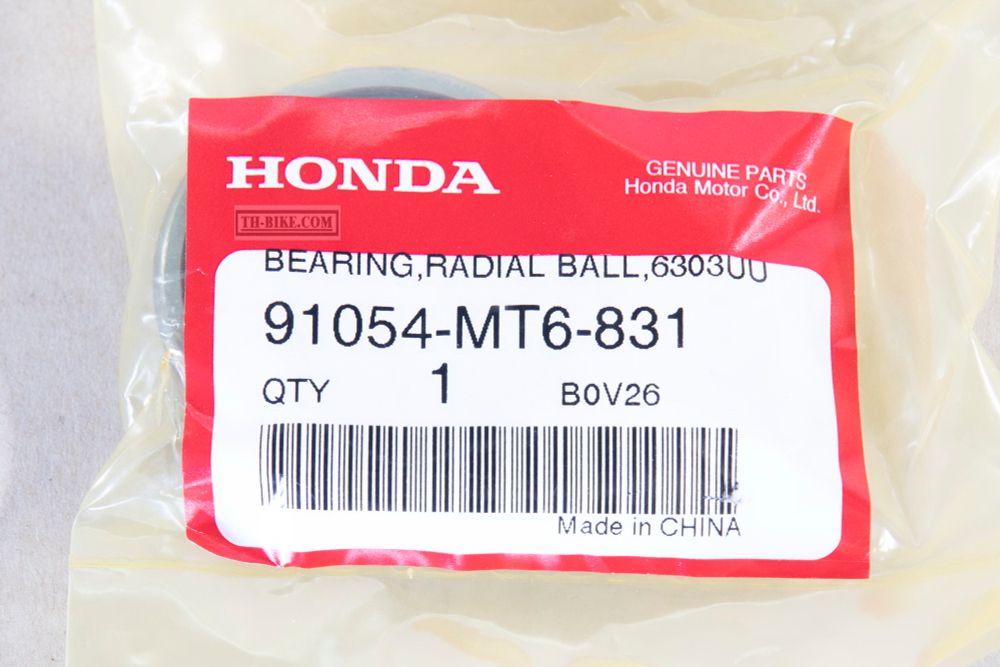 91054-MT6-831. BEARING, RADIAL BALL, 6303UU (NSK). Honda