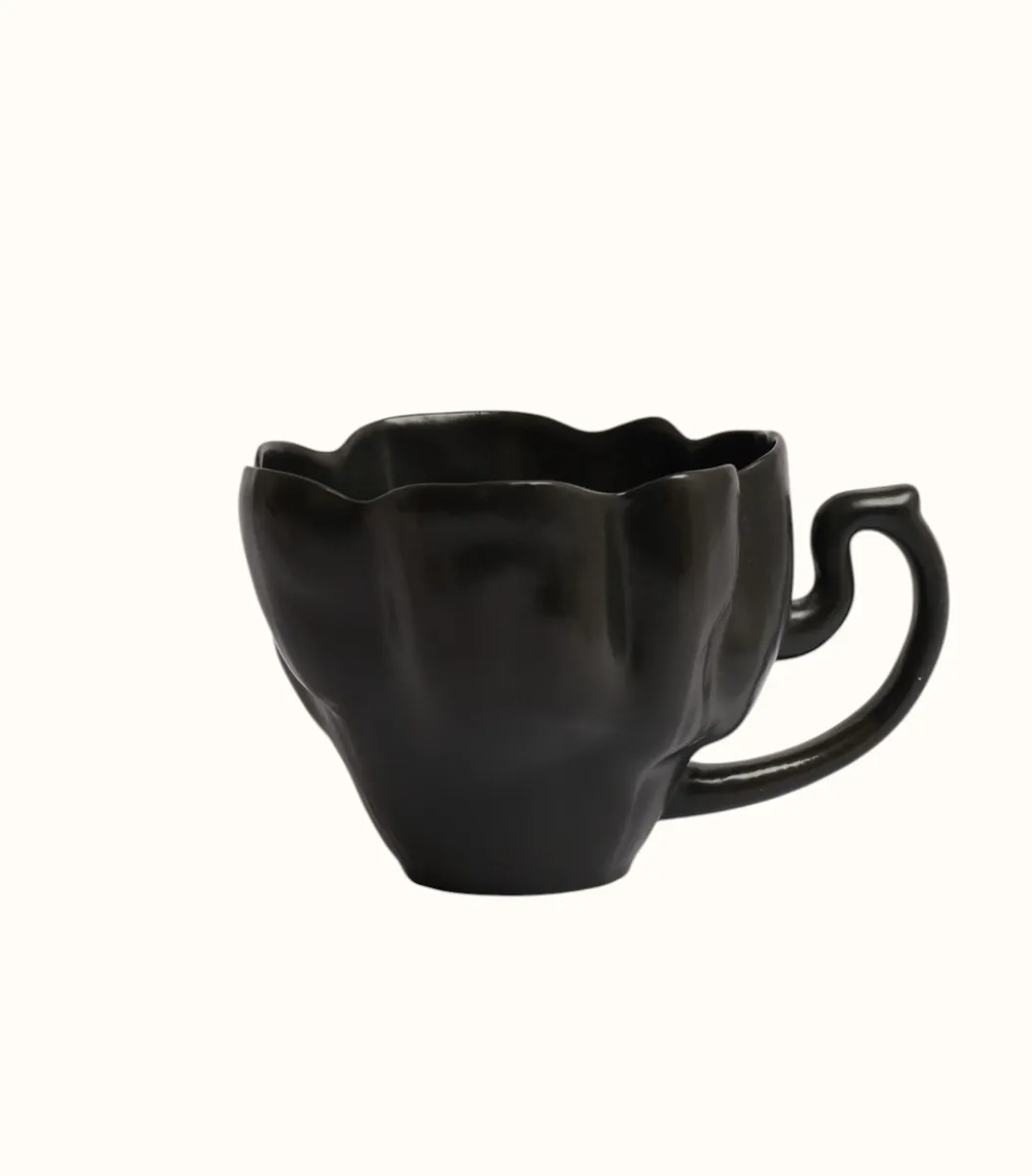 Кружка – Райская, черная матовая, 430 мл | Htonic ceramic