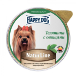 Консервы для собак паштет Телятина с овощами, 125г Happy Dog Natur Line ламистер