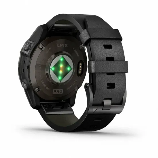 Умные часы Garmin EPIX Pro Gen 2 Sapphire Carbon Gray Black Leather Band 47mm