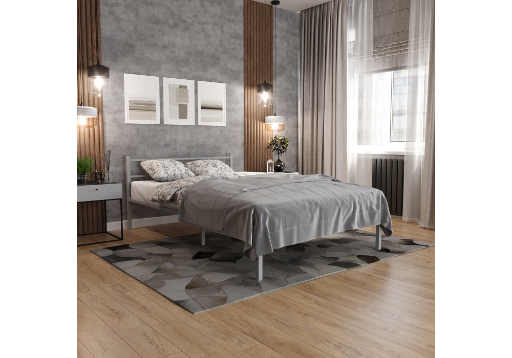Кровать Woodville Фади 120х200 серая