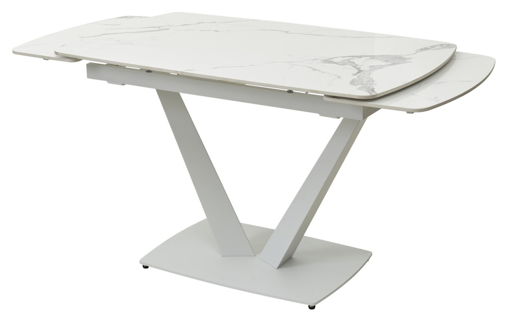 Стол М-City DISAUR Алатри (Alatri) 120 Белый мрамор глянцевый (Gloss Statuario White), керамика, Белый