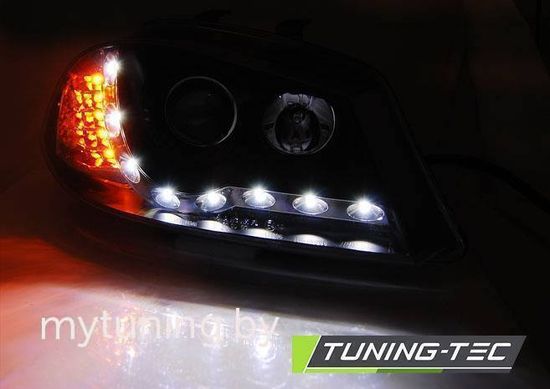 Передние фары Seat Ibiza 3 daylights black