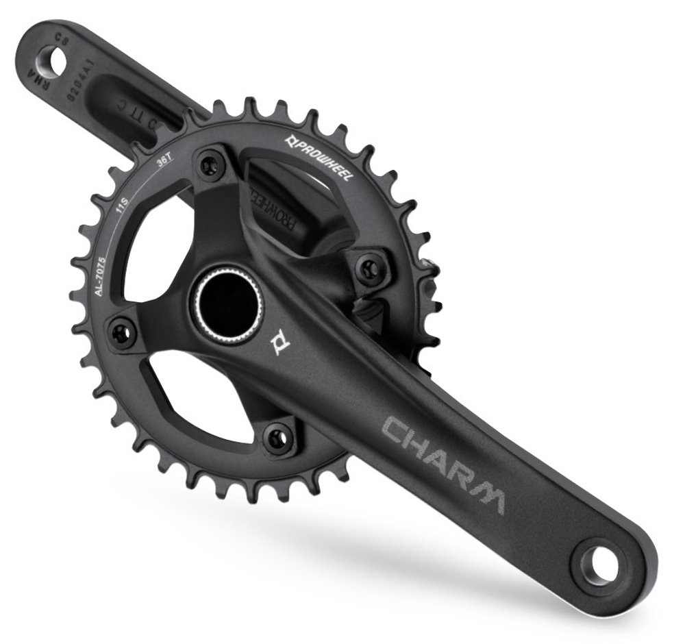 Система Prowheel MTB 1х(9/10/11S), 36T, сталь, 175, алюм, Chainline 53, интегр. вал, черн.