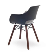 Кресло пластиковое с обивкой Papatya Opal Wox Pro Soft Iroko