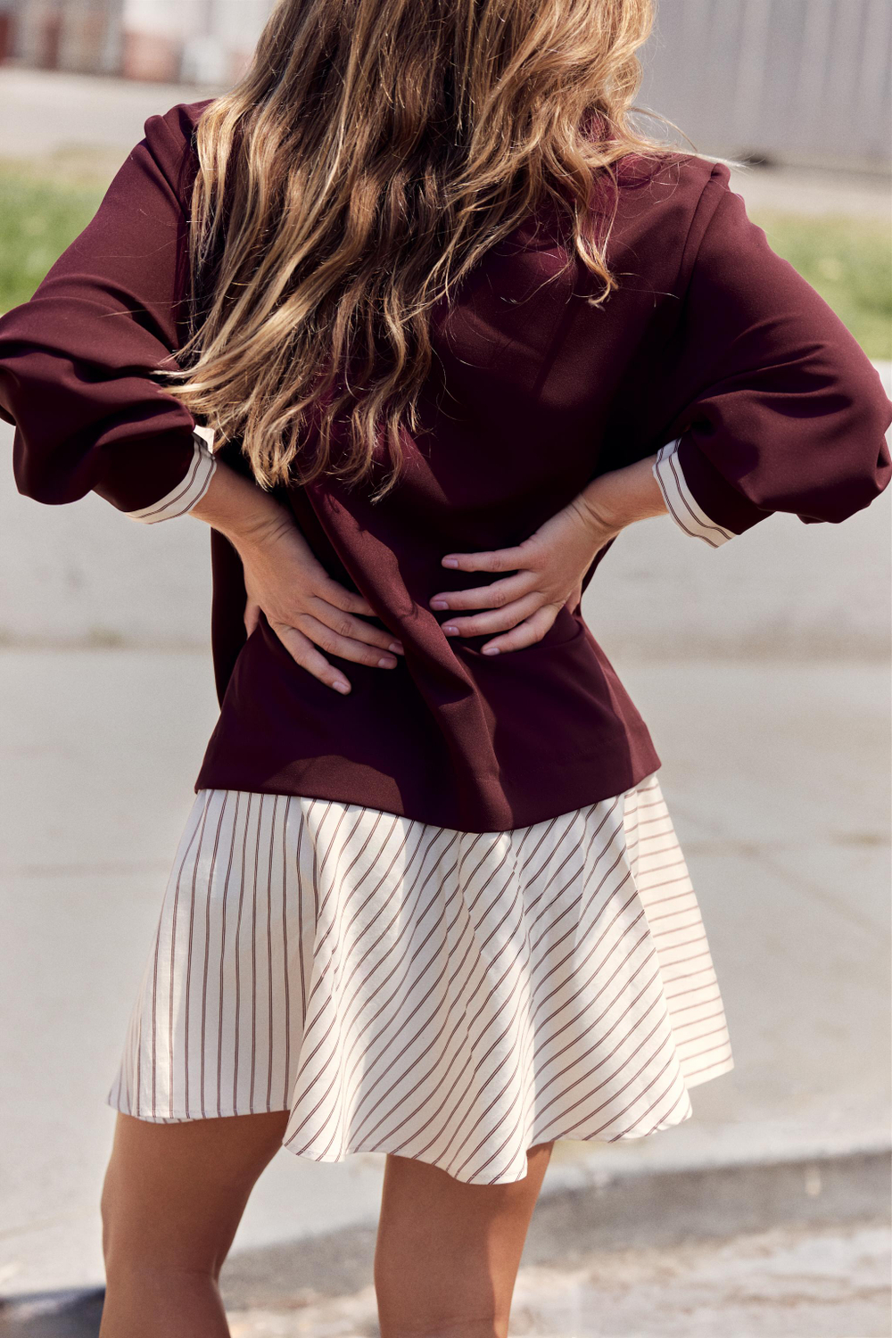 КОРОТКОЕ КОМБИНИРОВАННОЕ ПЛАТЬЕ НА МОЛНИИ — ZARA