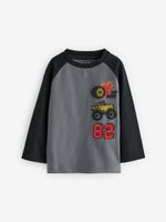 Лонгслив для мальчика Next 642-580, 3 шт., Серый, Красный, Белый
