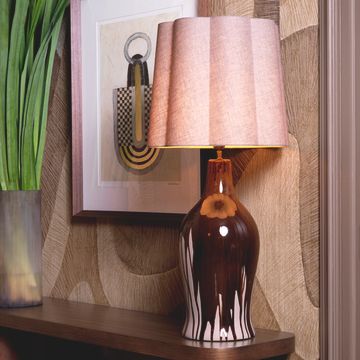 Eichholtz Table Lamp Beatriz, Brown Drip-Effect / Vintage Brass Finish