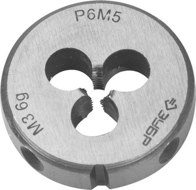 ЗУБР М3 x 0.5 мм, сталь Р6М5, плашка круглая машинно-ручная (4-28023-03-0.5)