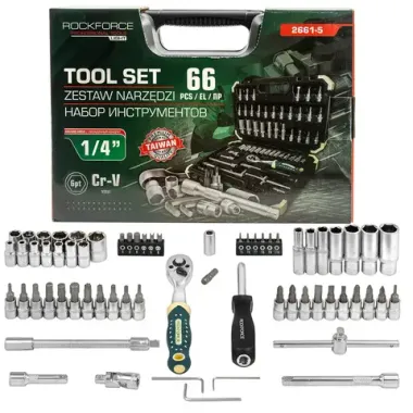 Набор инструментов 66пр. 1/4"(6гр.) ROCKFORCE RF LIGHT-2661-5