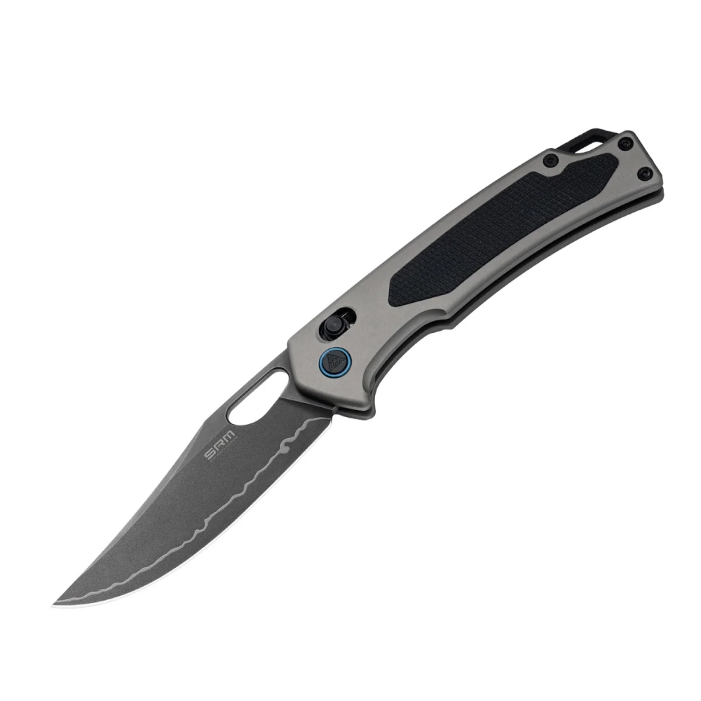Нож складной SRM 9203-AK2 Retriever Black (140Cr Laminated, Grey Aluminum/Black G10)