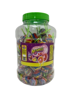Чупа чупс с жвачкой карамельная конфета, XXL