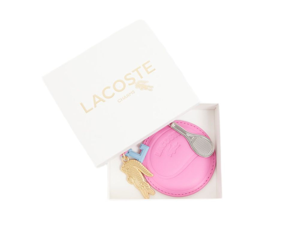 Брелок Lacoste Tennis Racket Mirror L Charms Key Ring — розовый