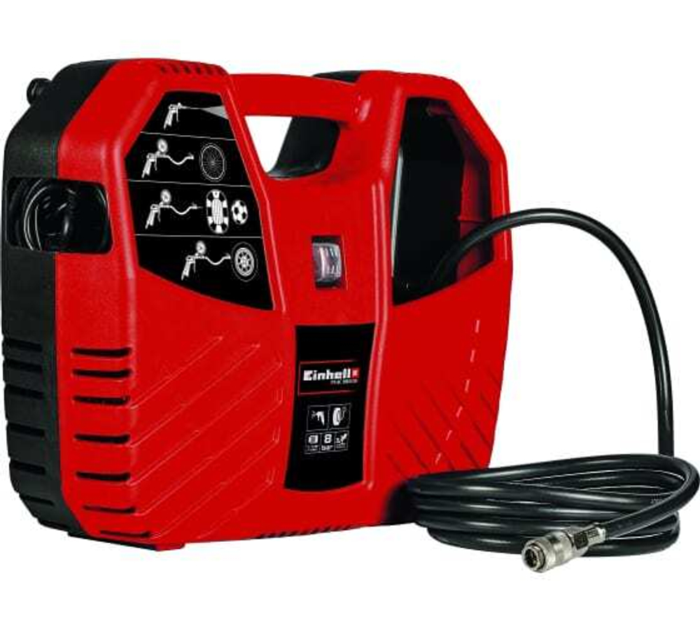 Компрессор электрический.,безмасляный Einhell TC-AC 180/8 OF (220В 1,1кВт 8Атм 180л/м)