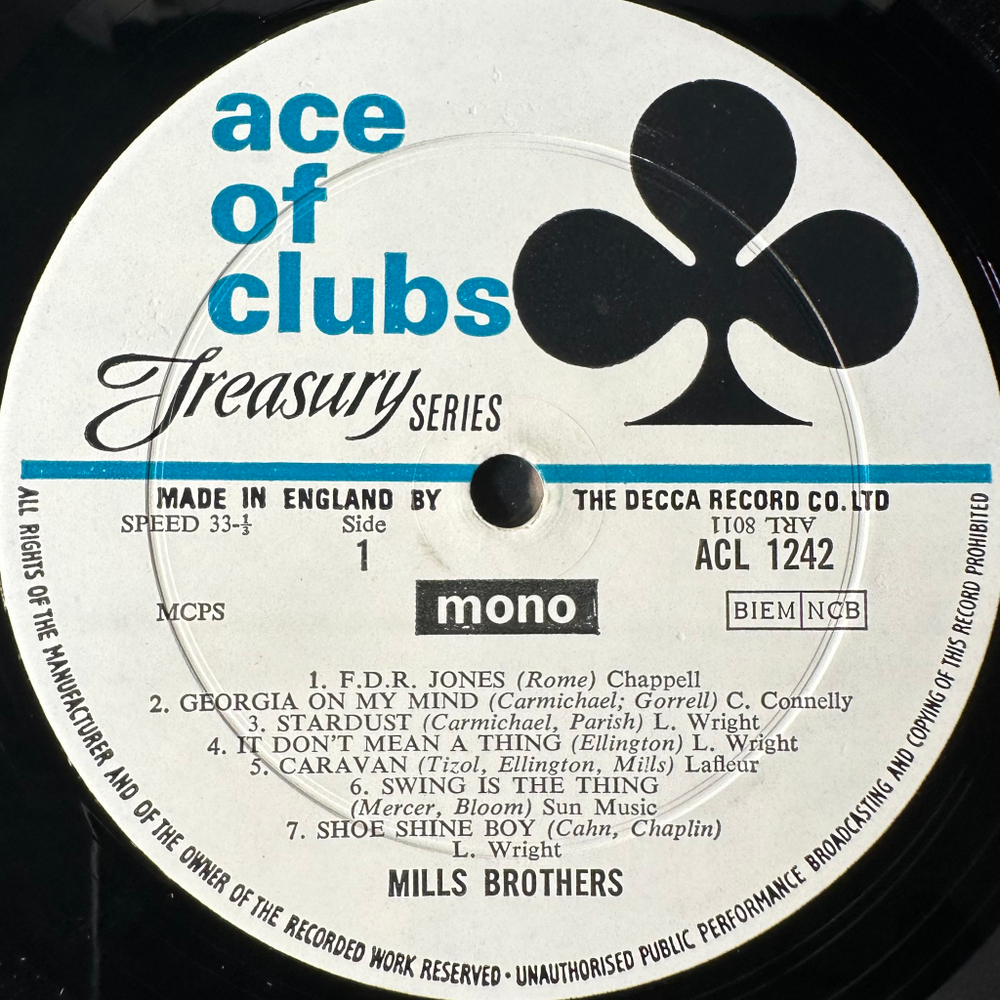 Mills Brothers ‎– London Rhythm (Англия 1967г.)