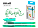 Ручка шарик. масл. 0.7мм. "Torino" зеленая, Smart Ink, (Индия) корпус прозрач.цветной, с резин.грипо