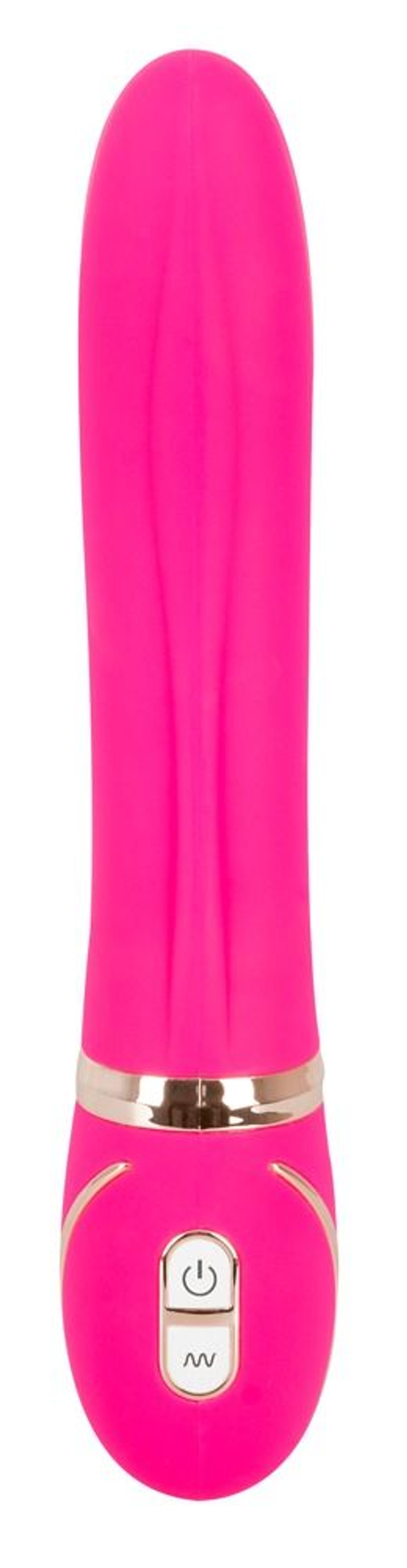 Розовый вибромассажер для точки G Glam Up Pink GR - 22 см. (Цвет: розовый)