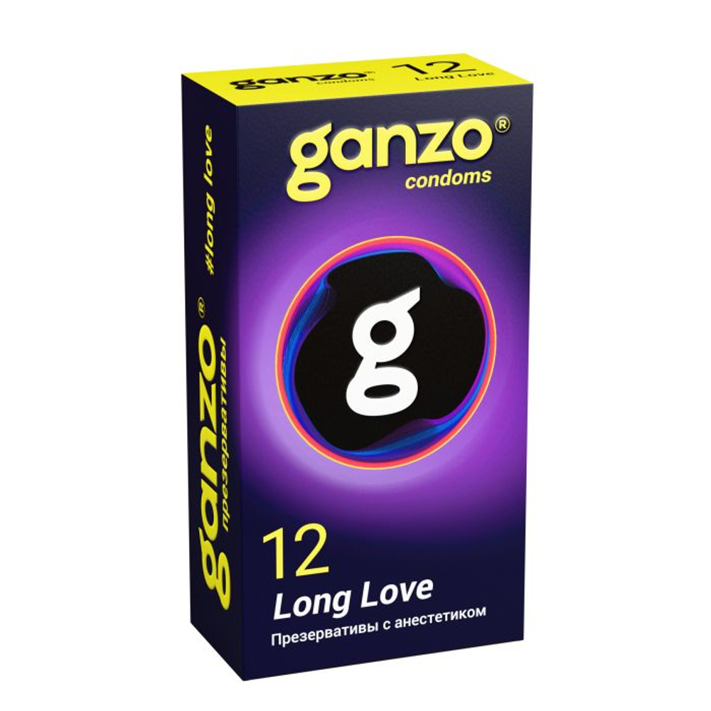 Презервативы с анестетиком для продления удовольствия Ganzo Long Love - 12 шт.