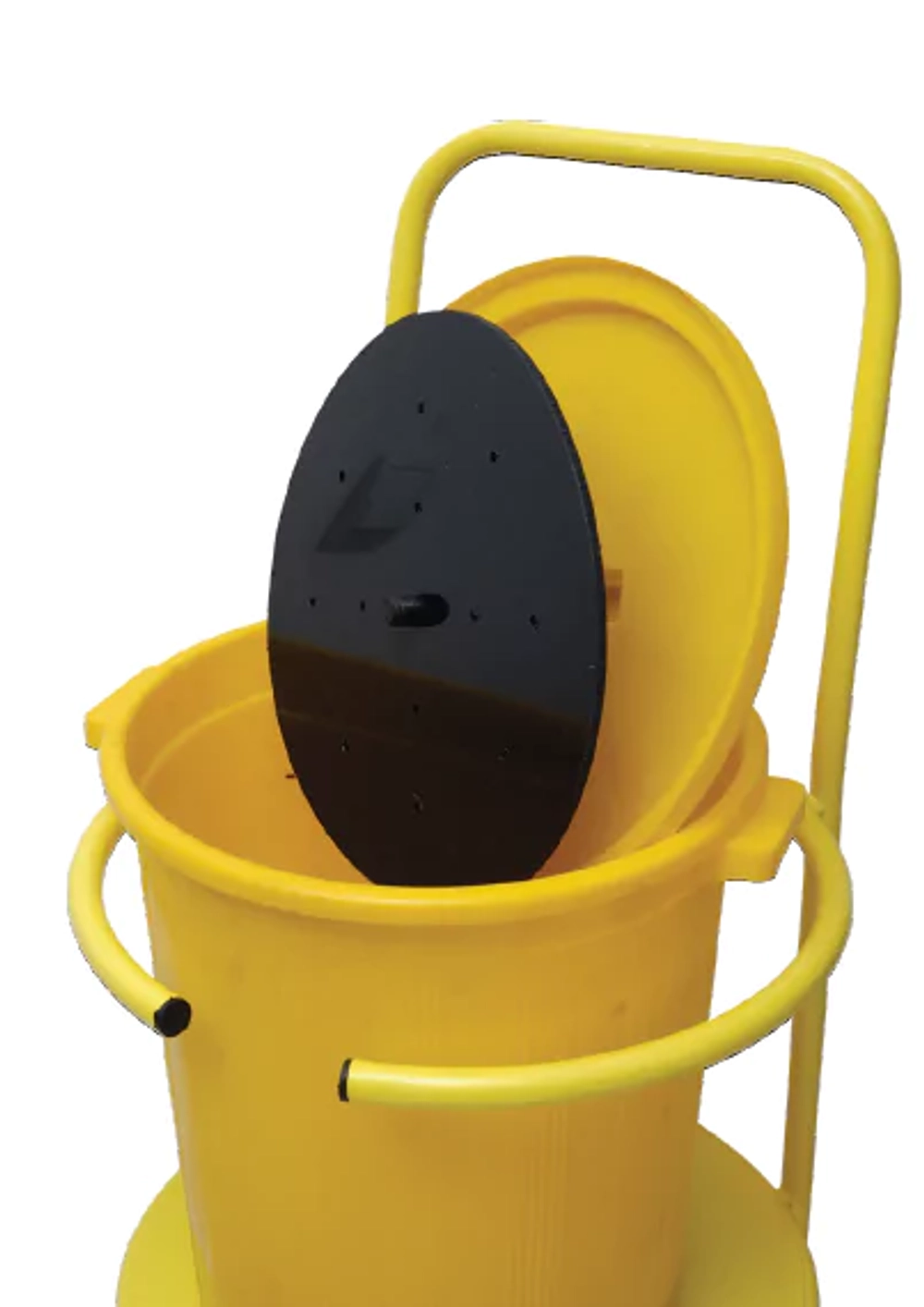 Бак 20,0 л  с прижимом для обеззараживания отходов химическим методом (с метал краном желтый)