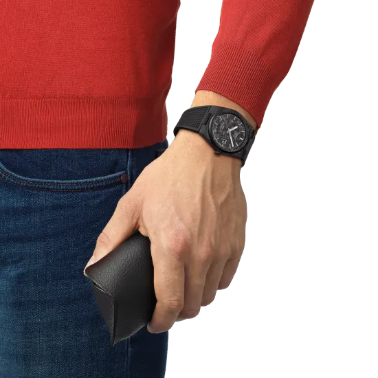 Tissot T137.907.97.201.00 мужские часы Tissot PRX Carbon Powermatic 80  on hand