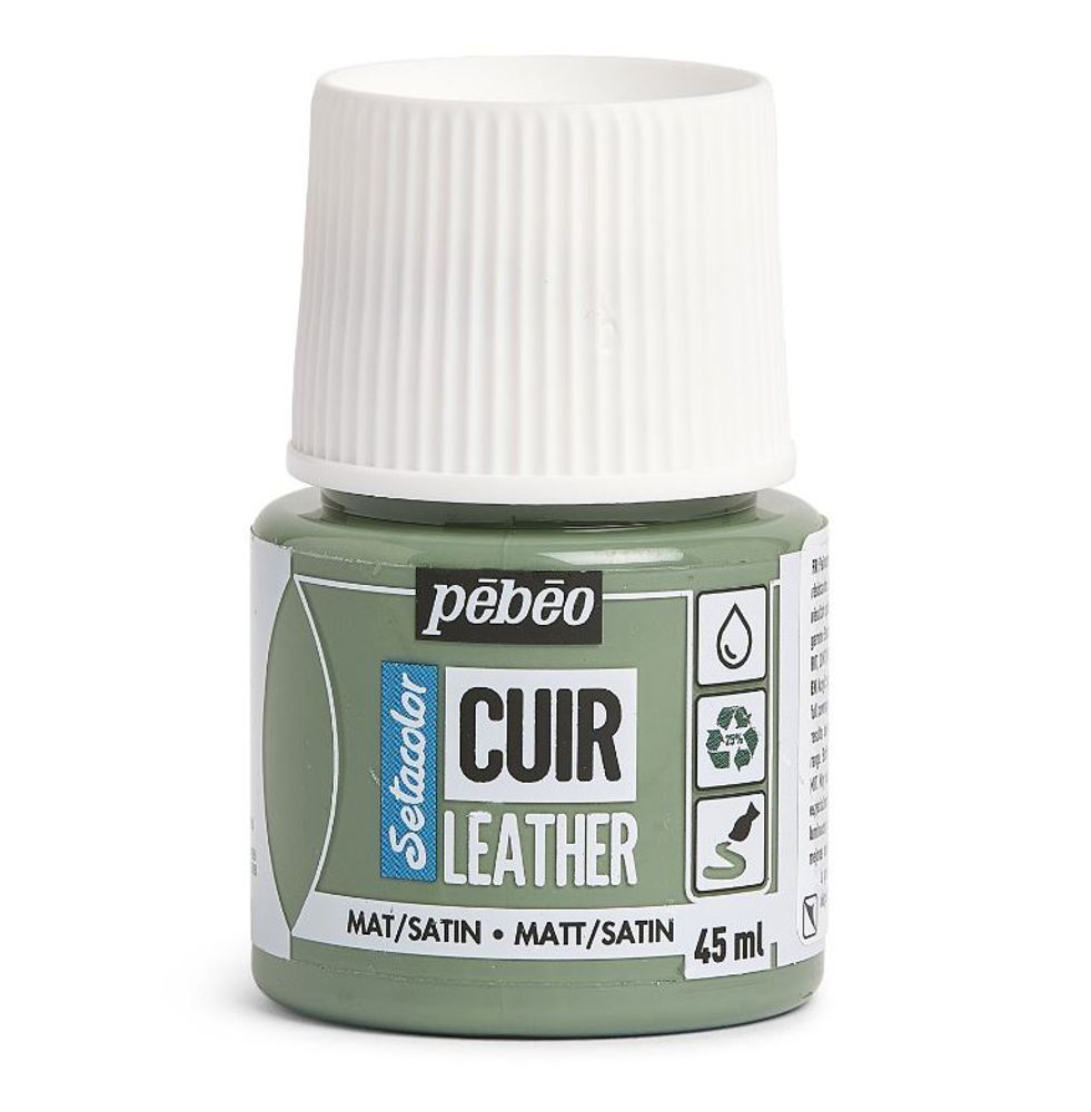 Краска по коже Setacolor 45 мл, 295615 зеленый матча, Pebeo, 295615