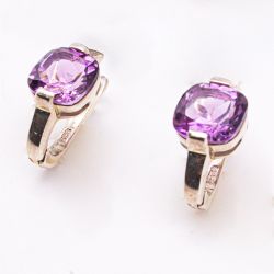 Серьги серебро 925° из аметиста