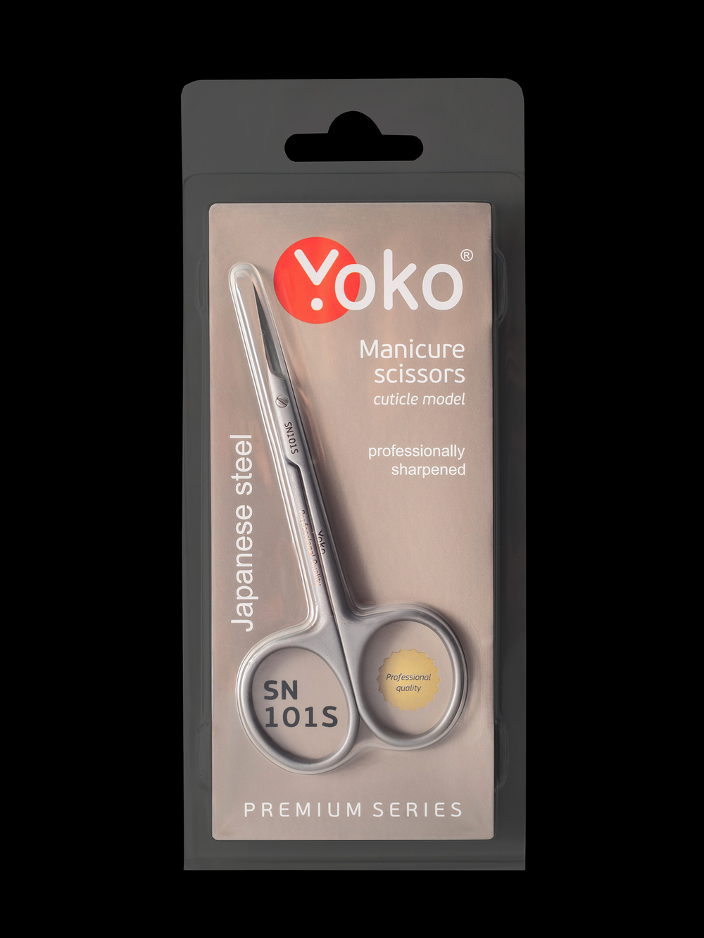 Ножницы Yoko SN 101 S для кутикулы с изогнутыми ручками серия Premium