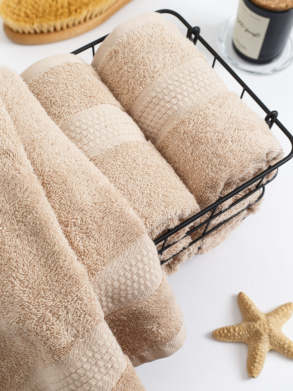 Полотенце махровое, г/к, 50х90, арт. 50-90 BS, 460 гр/м2, цвет: 022-бежевый,