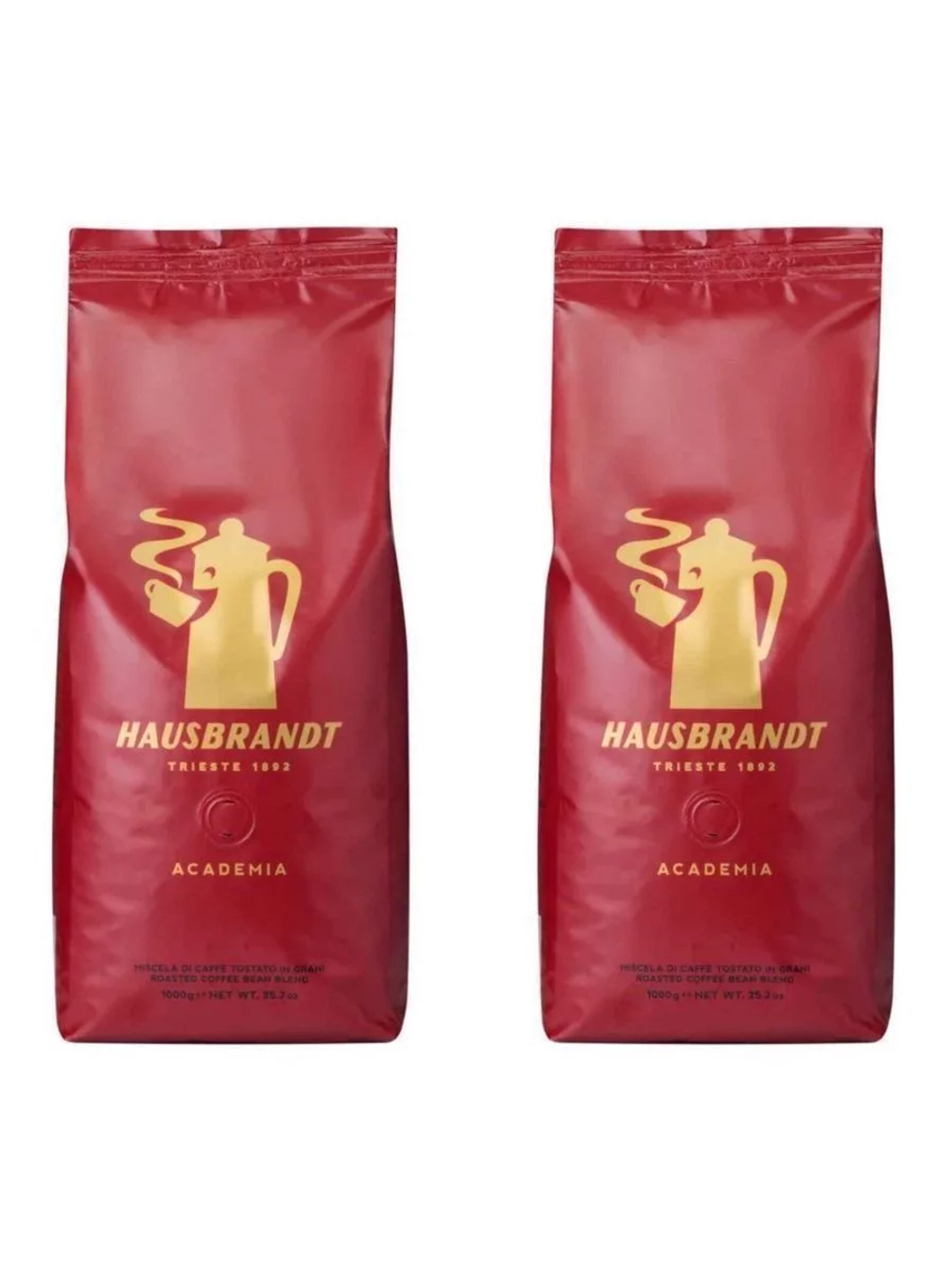Кофе в зернах Hausbrandt Academia, 1 кг (Хаусбрандт) х 2 шт