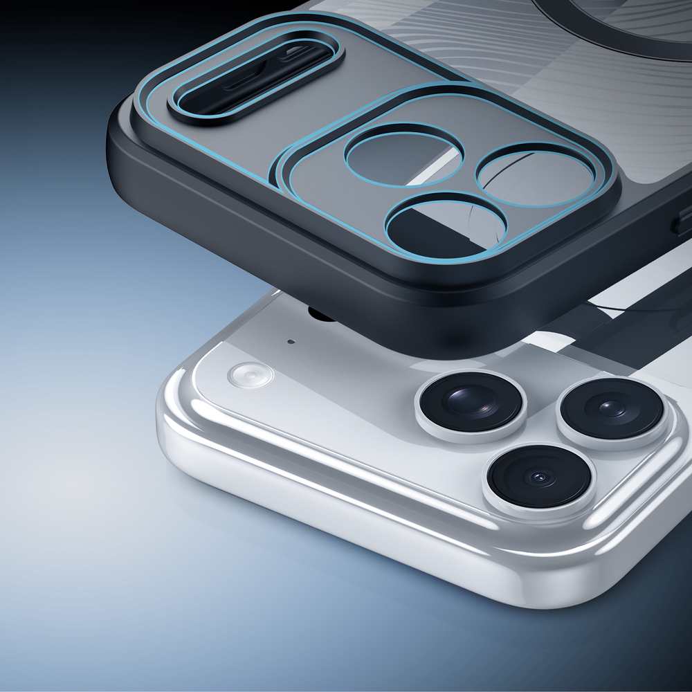 Чехол прозрачный с MagSafe от Dux Ducis для iPhone 17 Pro, серия Aimo Mag Series (Open Ring Version)