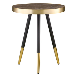 Стол hedda, D40 см, черный/матовое золото