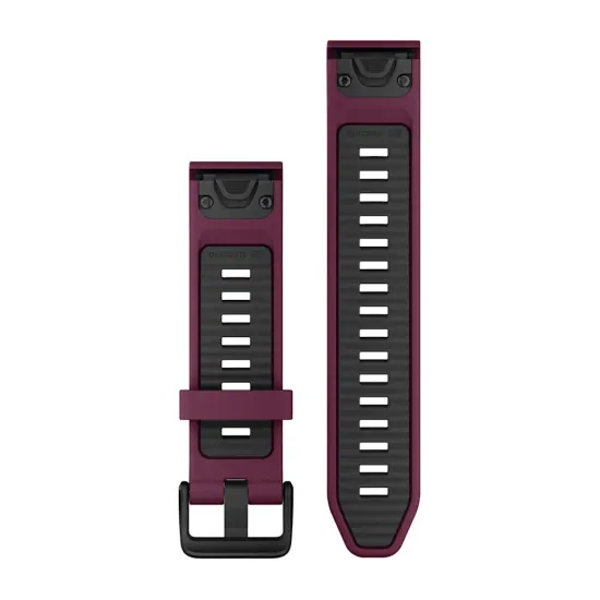Ремешок Garmin QuickFit 20 мм малиново-черный силикон 010-13391-04