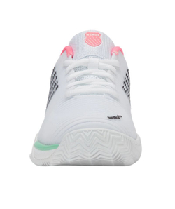 Женские Кроссовки теннисные K-Swiss Hypercourt Express 2 Clay - white/neon pastel pink/black