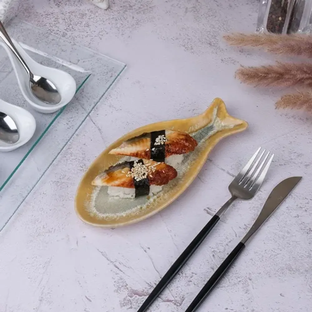 Блюдо для подачи 21*9 см h2 см емкость для закусок Fish Pearl Blue Frutti di Mare P.L. [1]