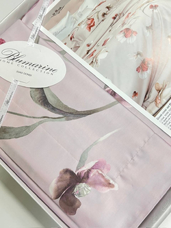 Постельное белье 2 спальное евро макси Blumarine Fleurette Ribes розовое
