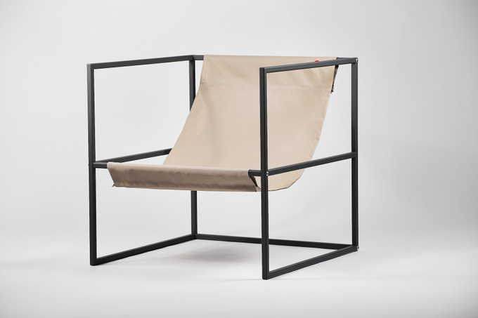 Уличное кресло TESS Outdoor Chair grey / olive beige textile (Up!Flame)