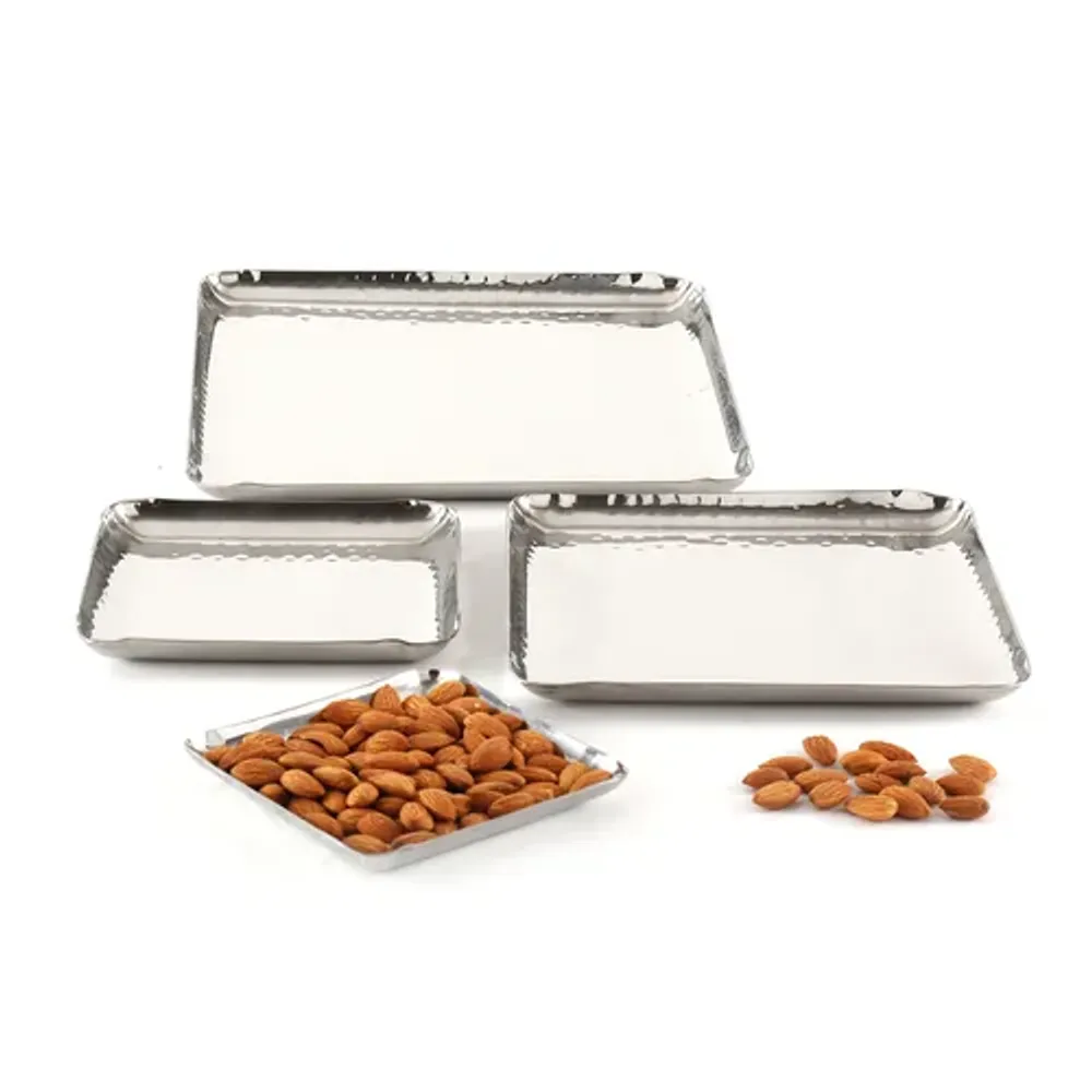 Блюдо квадратное 21*21 см h2,5 см (поднос) Dents нерж. P.L. P.L. Hotelware