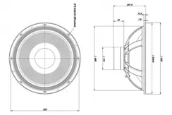 Eighteen Sound 21NLW9001/8 неодим динамик для сабвуфера, диаметр 21 дюймов, 1800Вт