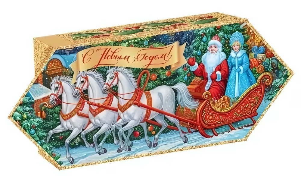 Коробка А4 "Новогодняя тройка" 90001184 (Открытая планета)
