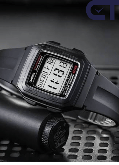 Casio F-201WA-1A — мужские цифровые часы с таймером и пятью будильниками