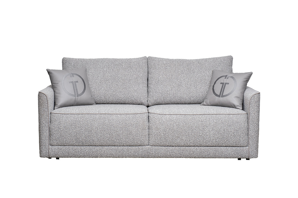Диван Garda Decor Портофино (Portofino) 200 двухм раскл с кантом букле серый Orso-Ser+Enzo902
