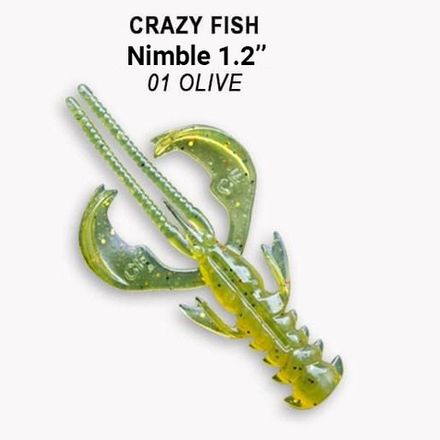 Nimble 1.2" 76-30-1-6 Силиконовые приманки Crazy Fish