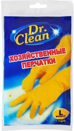 DR. CLEAN Перчатки резиновые L (1пара)